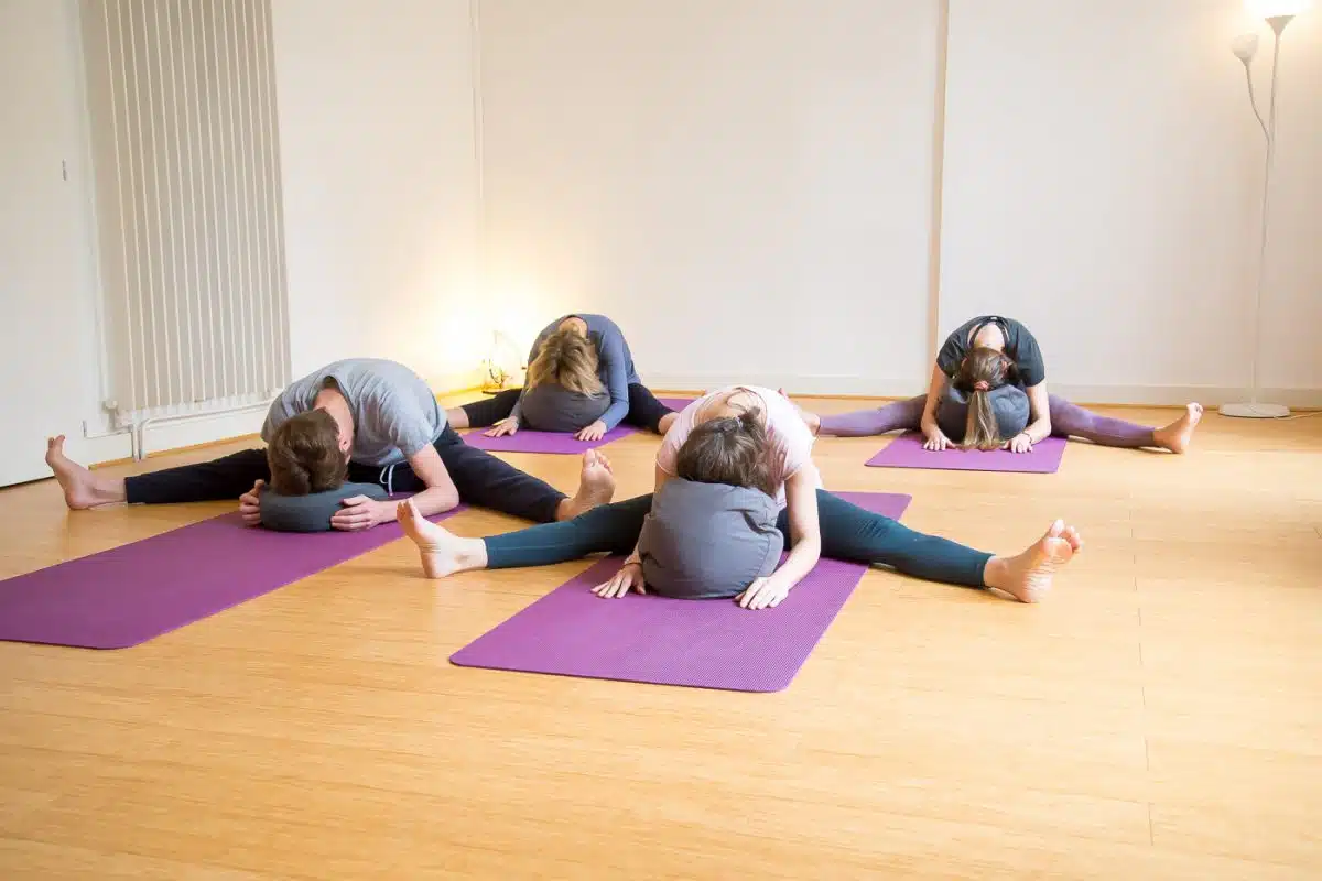 Yin yoga posture libellule