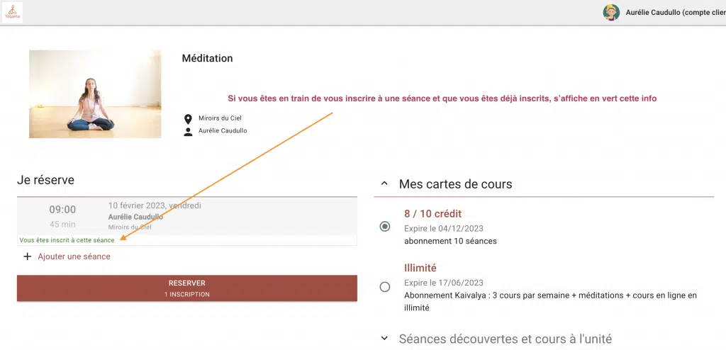 si je suis deja inscrit